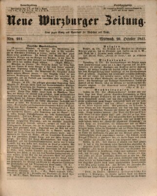 Neue Würzburger Zeitung Mittwoch 20. Oktober 1841