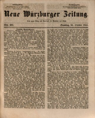 Neue Würzburger Zeitung Samstag 23. Oktober 1841