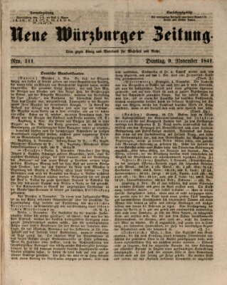 Neue Würzburger Zeitung Dienstag 9. November 1841