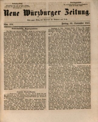 Neue Würzburger Zeitung Freitag 12. November 1841