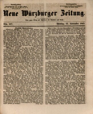 Neue Würzburger Zeitung Montag 15. November 1841