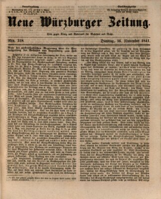 Neue Würzburger Zeitung Dienstag 16. November 1841