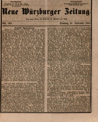 Neue Würzburger Zeitung Sonntag 21. November 1841