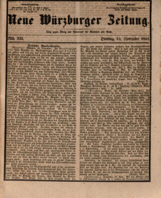 Neue Würzburger Zeitung Dienstag 23. November 1841