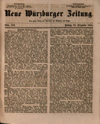 Neue Würzburger Zeitung Freitag 10. Dezember 1841