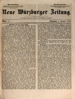 Neue Würzburger Zeitung Saturday 1. January 1842