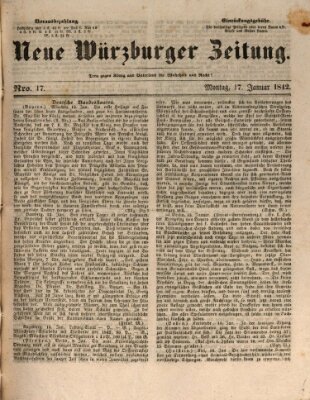 Neue Würzburger Zeitung Montag 17. Januar 1842