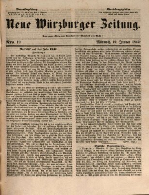 Neue Würzburger Zeitung Mittwoch 19. Januar 1842