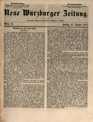 Neue Würzburger Zeitung Freitag 21. Januar 1842