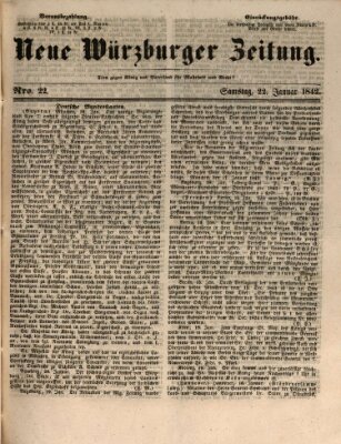 Neue Würzburger Zeitung Samstag 22. Januar 1842