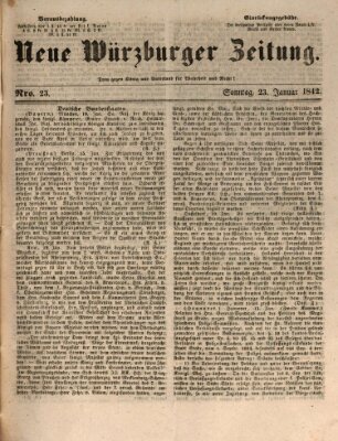 Neue Würzburger Zeitung Sonntag 23. Januar 1842