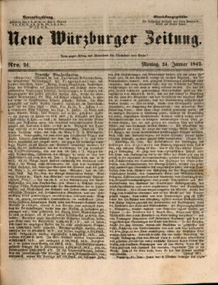 Neue Würzburger Zeitung Montag 24. Januar 1842