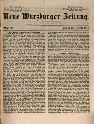 Neue Würzburger Zeitung Freitag 28. Januar 1842