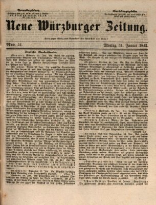 Neue Würzburger Zeitung Montag 31. Januar 1842