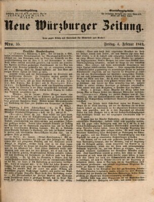 Neue Würzburger Zeitung Freitag 4. Februar 1842