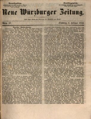 Neue Würzburger Zeitung Sonntag 6. Februar 1842