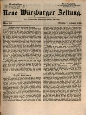 Neue Würzburger Zeitung Montag 7. Februar 1842