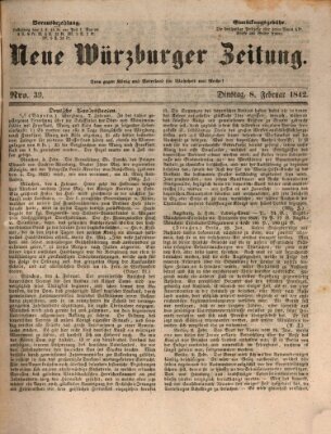 Neue Würzburger Zeitung Dienstag 8. Februar 1842