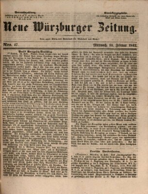 Neue Würzburger Zeitung Mittwoch 16. Februar 1842