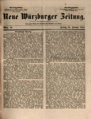 Neue Würzburger Zeitung Freitag 25. Februar 1842