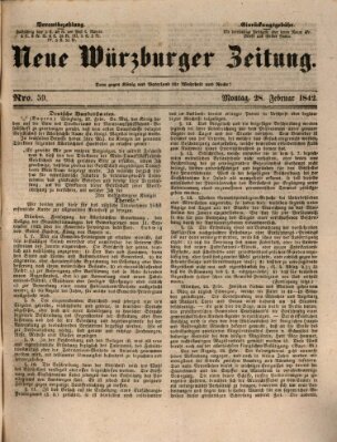 Neue Würzburger Zeitung Montag 28. Februar 1842