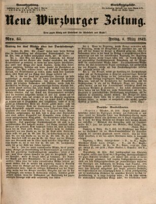 Neue Würzburger Zeitung Freitag 4. März 1842