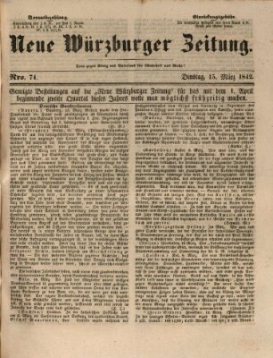 Neue Würzburger Zeitung Dienstag 15. März 1842