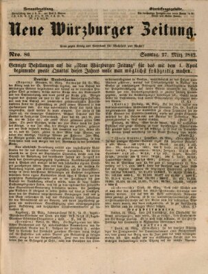 Neue Würzburger Zeitung Sonntag 27. März 1842