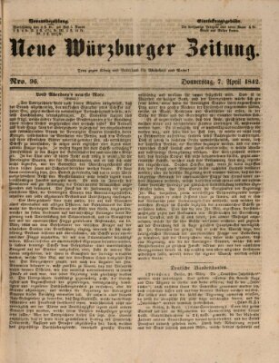 Neue Würzburger Zeitung Donnerstag 7. April 1842