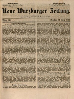 Neue Würzburger Zeitung Dienstag 12. April 1842