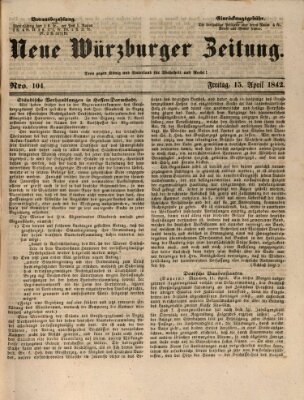 Neue Würzburger Zeitung Freitag 15. April 1842