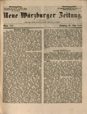 Neue Würzburger Zeitung Sonntag 29. Mai 1842