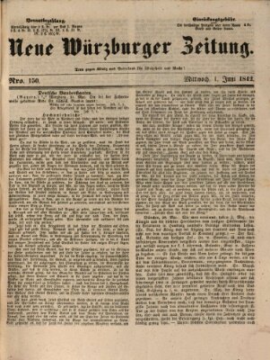 Neue Würzburger Zeitung Mittwoch 1. Juni 1842