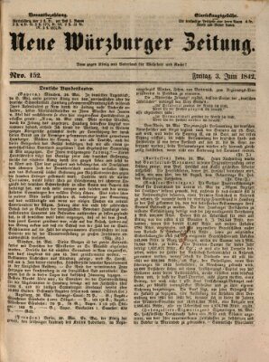 Neue Würzburger Zeitung Freitag 3. Juni 1842