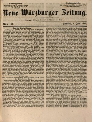 Neue Würzburger Zeitung Samstag 4. Juni 1842