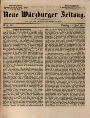 Neue Würzburger Zeitung Sonntag 12. Juni 1842