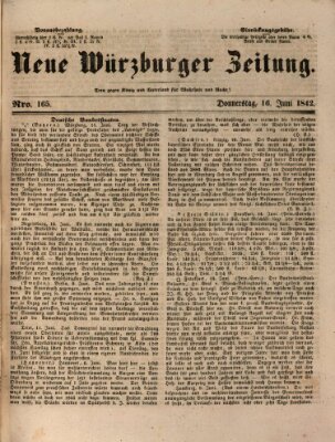 Neue Würzburger Zeitung Donnerstag 16. Juni 1842