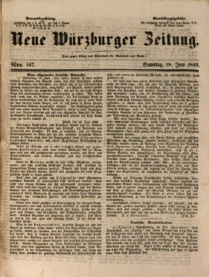 Neue Würzburger Zeitung Samstag 18. Juni 1842