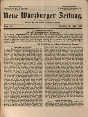 Neue Würzburger Zeitung Samstag 25. Juni 1842