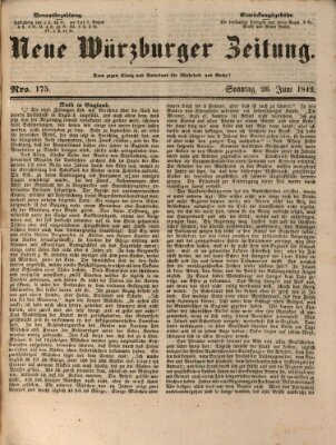 Neue Würzburger Zeitung Sonntag 26. Juni 1842