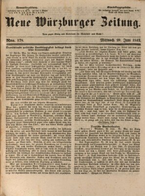 Neue Würzburger Zeitung Mittwoch 29. Juni 1842