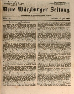 Neue Würzburger Zeitung Mittwoch 6. Juli 1842