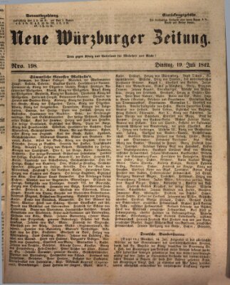 Neue Würzburger Zeitung Dienstag 19. Juli 1842