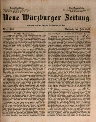 Neue Würzburger Zeitung Mittwoch 20. Juli 1842