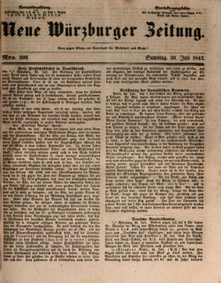 Neue Würzburger Zeitung Samstag 30. Juli 1842