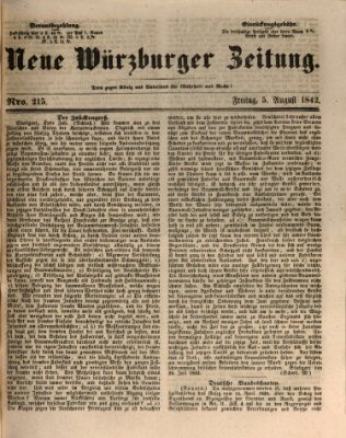 Neue Würzburger Zeitung Freitag 5. August 1842