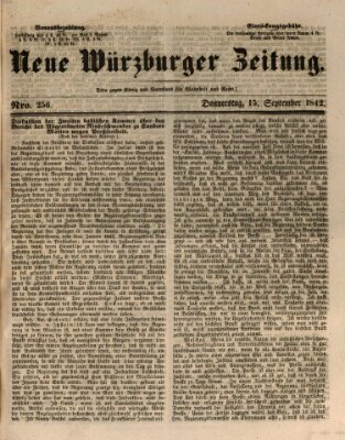 Neue Würzburger Zeitung Donnerstag 15. September 1842