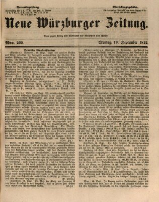 Neue Würzburger Zeitung Montag 19. September 1842