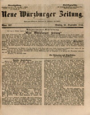 Neue Würzburger Zeitung Montag 26. September 1842