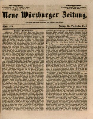 Neue Würzburger Zeitung Freitag 30. September 1842